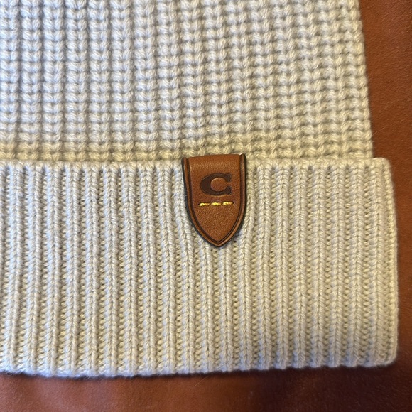 Light Grey Coach Beanie - Picture 3 of 3